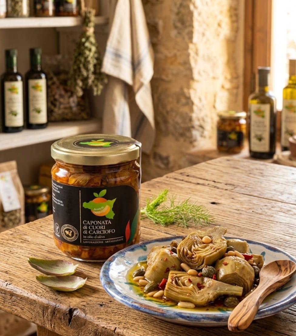 Caponata di Cuori di Carciofo Siciliana